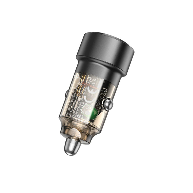 شارژر فندکی 38 وات بروفون مدل BZ20 PD + QC3.0