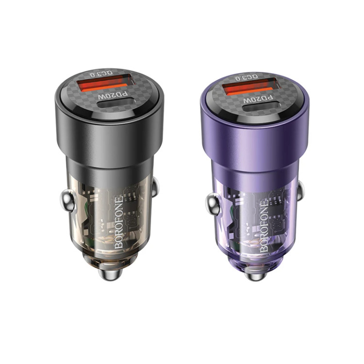شارژر فندکی 38 وات بروفون مدل BZ20 PD + QC3.0