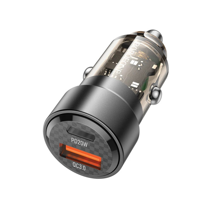 شارژر فندکی 38 وات بروفون مدل BZ20 PD + QC3.0
