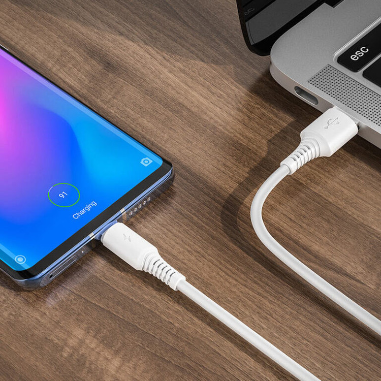 کابل تبدیل USB به USB-C بروفون مدل BX47 طول 1 متر