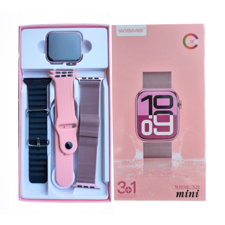 ساعت هوشمند طرح اپل واچ مدل WISME-X29 Mini همراه با دو بند