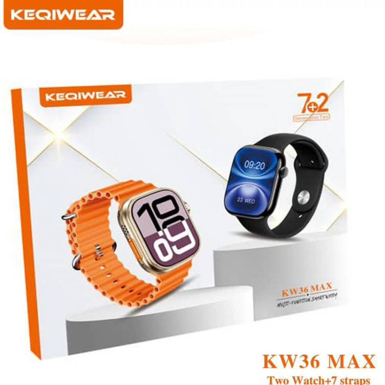 ساعت هوشمند طرح اپل واچ مدل KW36 MAX دو عدد ساعت هوشمند