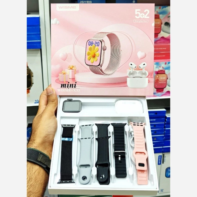 ساعت هوشمند طرح اپل واچ مدل WISME-X33 Mini همراه با ایرپاد