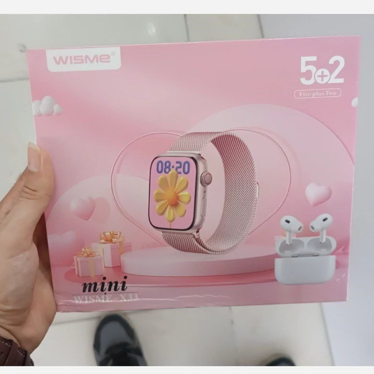 ساعت هوشمند طرح اپل واچ مدل WISME-X33 Mini همراه با ایرپاد