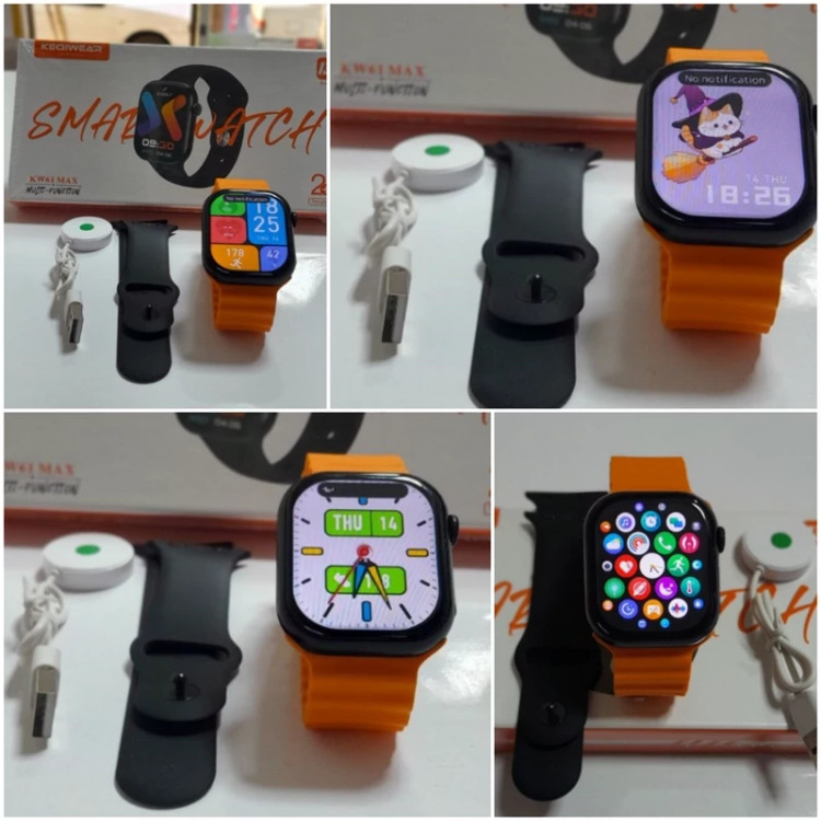 ساعت هوشمند KEQIWEAR ورژن 2025 مدل KW61 max اورجینال دو بند