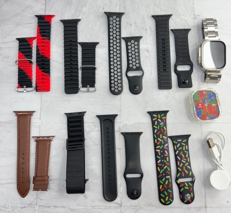 ساعت هوشمند 49 میلی متری hiwatch pro k100 با 9بند و قاب ساعت