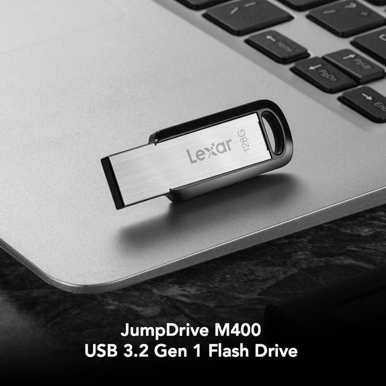 فلش مموری لکسار مدل M400 USB3.0 ظرفیت 128گیگابایت 24ماه گارانتی متین