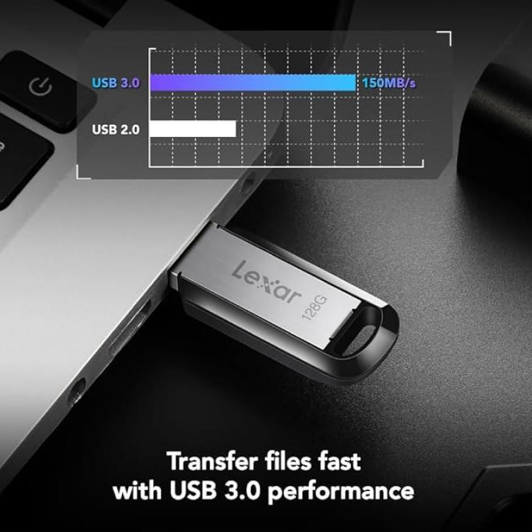 فلش مموری لکسار مدل M400 USB3.0 ظرفیت 128گیگابایت 24ماه گارانتی متین