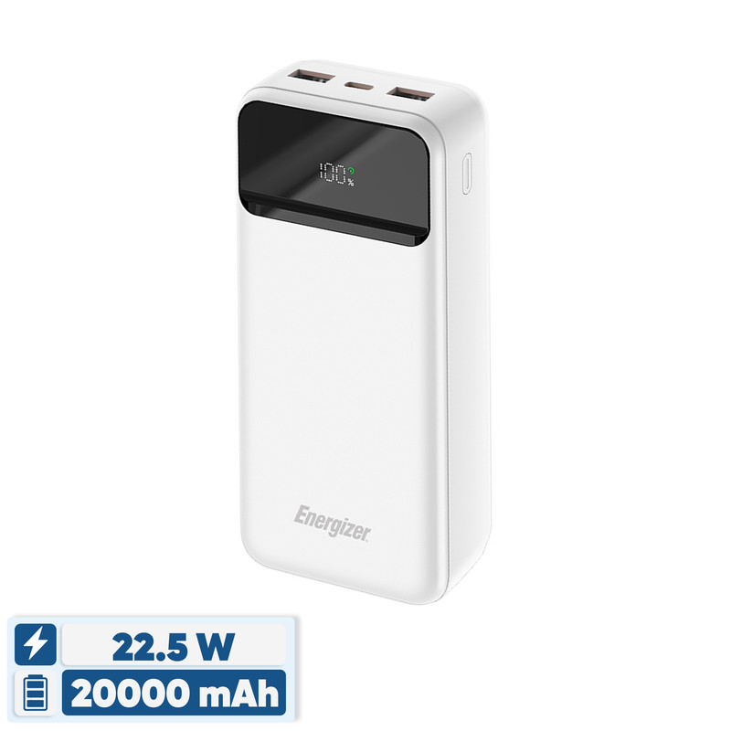 پاوربانک 22.5 وات انرجایزر مدل UE20089PQ ظرفیت 20000 میلی‌آمپرساعت گارانتی شرکتی متین
