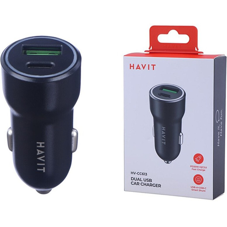 شارژر فندکی 20 وات هویت HV-CC613 باگارانتی