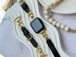 بند اپل واچ کارتیر استیل و چرم سگک دلفینی (کدw5014) - Image 2
