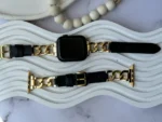 بند اپل واچ کارتیر استیل و چرم سگک دلفینی (کدw5014) - Image 8
