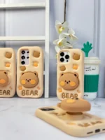 قاب Bear سیلیکونی استند شو آیفون ، سامسونگ ، شیائومی (کدC1519) - Image 6