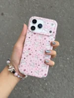 قاب Pink Paws پنجه صورتی با آویز (کدC2271)