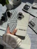 قاب White Christian Dior دور لنز نگین آیفون (کدC2076) - Image 4