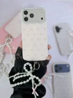 قاب Pink Bow پاپیون با آویز (کدC2276) - Image 3