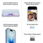 گوشی موبایل اپل آیفون17نرمال مدلiPhone 17 CH دو سیم کارت ظرفیت 256 گیگابایت و رم 8 گیگابایت - نات اکتیو رنگ مشکی - تصویر 3